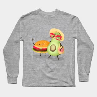 Burger & Avocado Long Sleeve T-Shirt